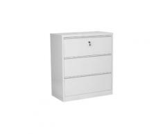 Armadio classificatore schedario ufficio in metallo. Armadietti metallici CR-1253J con 3 cassetti