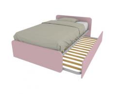 Mobilfino Camerette - 864R - Letto cameretta 120x190 1piazza e mezza con secondo letto estraibile e