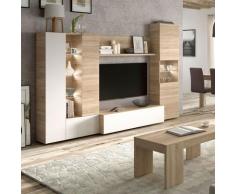 Parete attrezzata soggiorno moderna mobile TV sala pranzo salotto ROVERE 260 X 30 X 185 cm 016642F