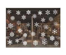 Adesivo natalizio bianco per decorazioni per vetrine da parete per feste a casa C.