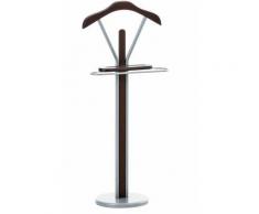 Nova - Servomuto Elegante Unisex Appendiabiti in Metallo e Legno Cromato vari colori colore : Wenge