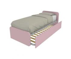 Mobilfino Camerette - 964R - Letto cameretta 80x190 singolo con secondo letto estraibile e testate