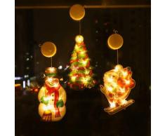Luci di Natale Adesivi per finestre Luci a sospensione Luci per decorazioni natalizie Vetrina per