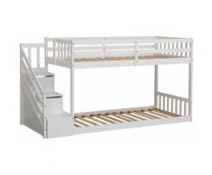 Letto a castello per bambini 190x90cm bianco CELESTINE