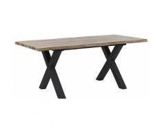 Tavolo da pranzo estensibile 140/180 x 90 cm legno chiaro e nero BRONSON