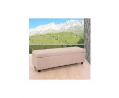 Panca a Contenitore in Tessuto per camera da letto è ingresso 114x45x45cm colore : beige