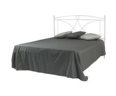 Spazio Casa - Testata letto francese in ferro battuto Sissy | Colori Ferro: Bianco oro - Bianco oro