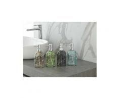 Feridras - Dispenser Sapone Liquido da Bagno 480 ml in Vetro Cromato Lavandino Colore: Tortora