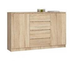 Abamihome - Mobile Ingresso Credenza Comò Cassettiera Mobile Tv 4 Cassetti 2 Ante 160x99x41