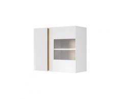 Vetrina 2 ante sospesa soggiorno Noa Gihome ® bianco