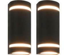 Lampade da Parete da Esterno Set 2 pz 35 W Nero varie dimensioni modelli : nero 75 x 95 x 238 mm