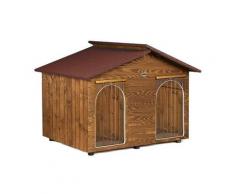 Cuccia In Legno Per Cani da Esterno 'Rinforzata' mod. XXXL Extra Large Rosso MADE IN ITALY BB