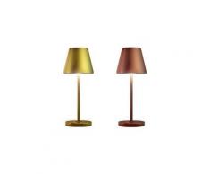 Lampade led ricaricabili da tavolo lumen oro o rame cm11,5xh33 colore: rame
