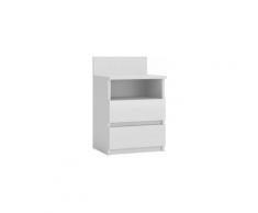 Hucoco - ASTER T1 - Comodino con 2 cassetti - 59x40x32 cm - Comodino - Stile scandinavo