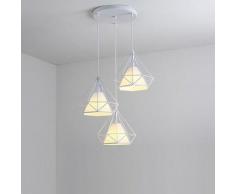 3pz lampade a sospensione lampada da soffitto retro industriale vintage E27 lampada a sospensione