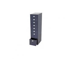Cassettiera armadietto per Ufficio Boston con Ruote e 8 cassetti vari colori colore : grigio scuro
