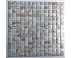 Piastrelle di vetro mosaico per il bagno Speculo Blanc