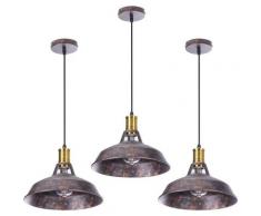 3 pcs lampada a sospensione industriale ferro battuto decorazione moderna soffitta balcone
