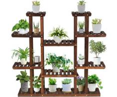 Scaffale Porta Fiori a 9 Ripiani, Supporto Stabile per Vasi e Piante, Portata 10 kg per Ogni