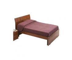 Letto una piazza e mezza per camera noce antico cm 200x131xH 98