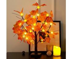 Albero di acero artificiale a LED con luci autunnali, decorazione della tavola del Ringraziamento