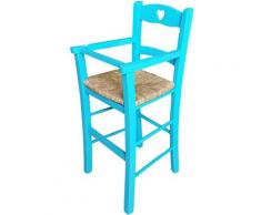 Seggiolone bimbo laccato azzurro