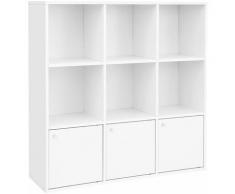 Nova - Libreria con cassetti Scaffale in Legno per Casa e Ufficio multiuso bianco