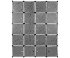 Semplice Armadio Salva Spazio in Plastica, Molto Ampio e Spazioso 20 Cubi , Modular to Save Space,