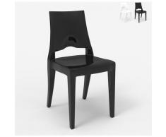 Sedie design moderno impilabile per cucina bar ristorante Scab Glenda | Nero