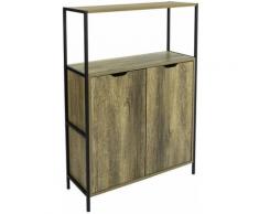 SoBuy Mobiletto Soggiorno Credenza Cucina Credenza Soggiorno L83xP30xA114 2 ante FSB38-T