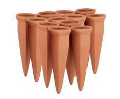 12x Irrigatori in Argilla per Vasi, Set Innaffiatori per Piante, per bottiglie di vino e PET,
