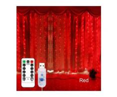 Stringa di luci USB a LED natalizie, tenda di luce fata, decorazioni per la casa, all'aperto,