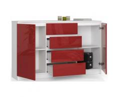 Abamihome - Mobile Ingresso Credenza Comò Cassettiera Mobile Tv 4 Cassetti 2 Ante 160x99x41