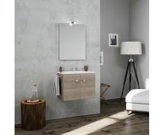 Kiamami Valentina - MOBILE BAGNO 60CM QUERCIA PORTA ASCIUGAMANI METALLO | SQUARE