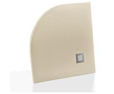 Piatto doccia 90X90 CIRCOLARE effetto pietra smc resina (no mineralmarmo) BEIGE spessore 2,6 cm