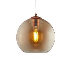 Searchlight Balls - Sospensione a soffitto a cupola a 1 luce Ottone antico, ambra, vetro, E27