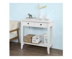 Sobuy - Tavolo consolle, Base Credenza,Mobile ingresso,bianco, FSB04-W