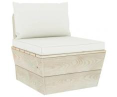 Cuscini per Divani su Pallet 2 pz Bianco Crema in Tessuto Bianco - Vidaxl