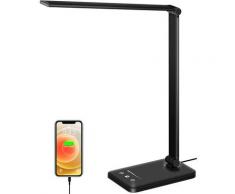 Lampada da tavolo a led, lampade da tavolo dimmerabili 10 livelli di luminosità 5 modalità colore,