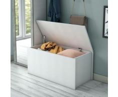 Baule multiuso, 100% Made in Italy, Capiente box contenitore, Moderna cassapanca, cm 90x45h45,