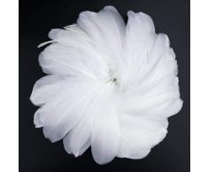 Piume bianche 500 pezzi Decorazione piuma ideale per costumi, cappelli, decorazioni per la casa,