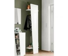Appendiabiti verticale, Made in Italy, con tubo per vestiti, due ripiani, Mobile per ingresso,