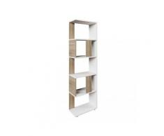 Libreria moderna scaffale 5 ripiani in legno arredo ufficio h162 cm vari colori colore principale: