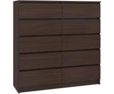 Hucoco - CUPIDO | Cassettiera moderna per camera da letto/soggiorno/ufficio 121x120x40 cm | 10
