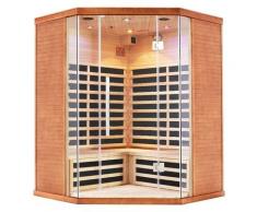 Sauna Infrarossi 4/5 posti angolare Gamme prestige ROSKILDE L150xP150xH200 cm - 2830 W - Naturale