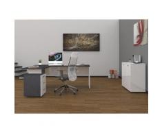 Dmora - Scrivania ad angolo, Made in Italy, Tavolo da computer minimal, Scrittoio porta PC, cm