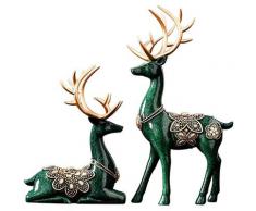Bearsu - Statue per decorazioni per la casa Figurine Sculture moderne 11.4 'Decorazioni di cervi