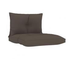 Vidaxl - Cuscini per Divani su Pallet 2 pz Grigio Talpa in Tessuto Grigio talpa