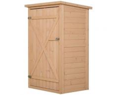 Capanno Attrezzi da Esterno in Legno Abete Impermeabile 75x56x115 cm - Outsunny
