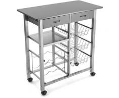 Leicester Carrello cucina con ruote, Carrello Portaoggeti, 82x40x76cm - Versa